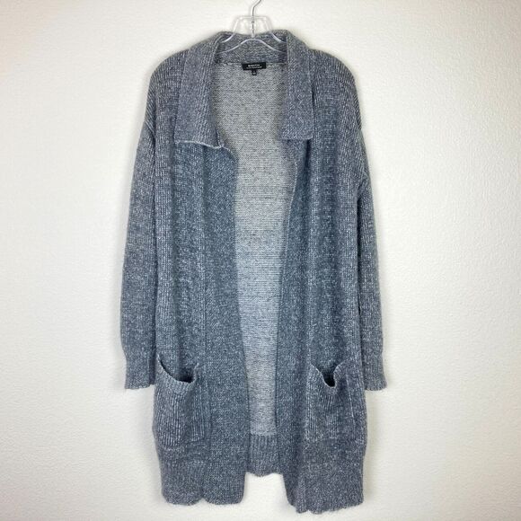 Babaton Sweaters - Babaton Italian Mohair Blend Long Cardigan Size S Gray Wool Alpaca Pockets